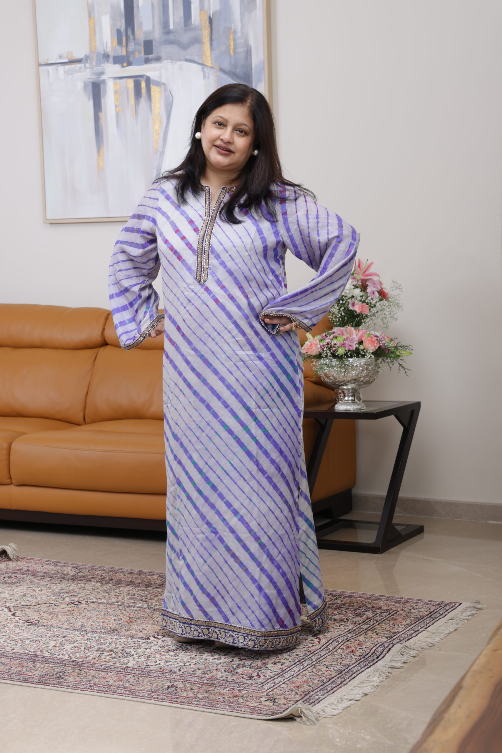 Panchrangi Violet Maxi